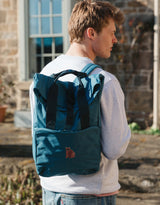 Brown Bear Embroidered Fold-Top Backpack