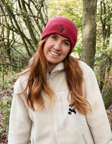 Brown Bear Embroidered Beanie
