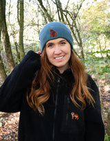 Brown Bear Embroidered Beanie