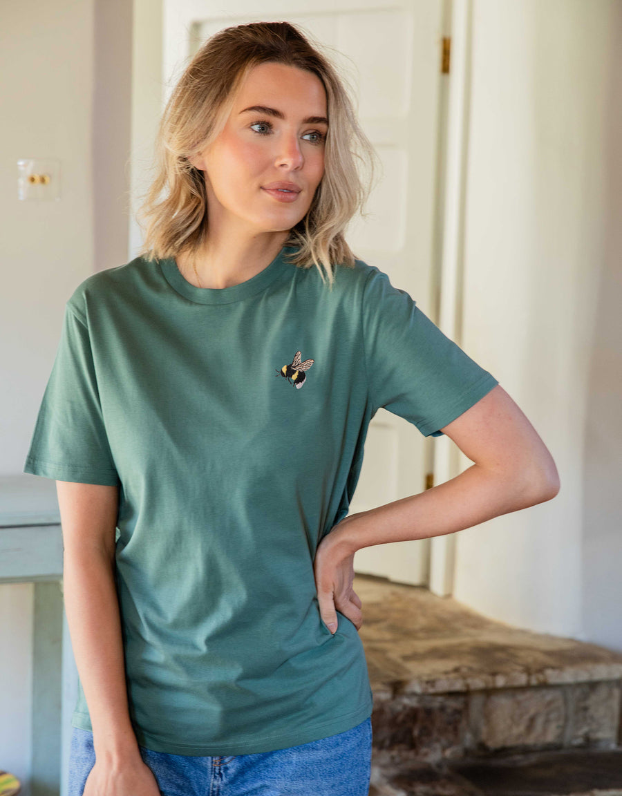 Bumblebee Embroidered Unisex T-Shirt