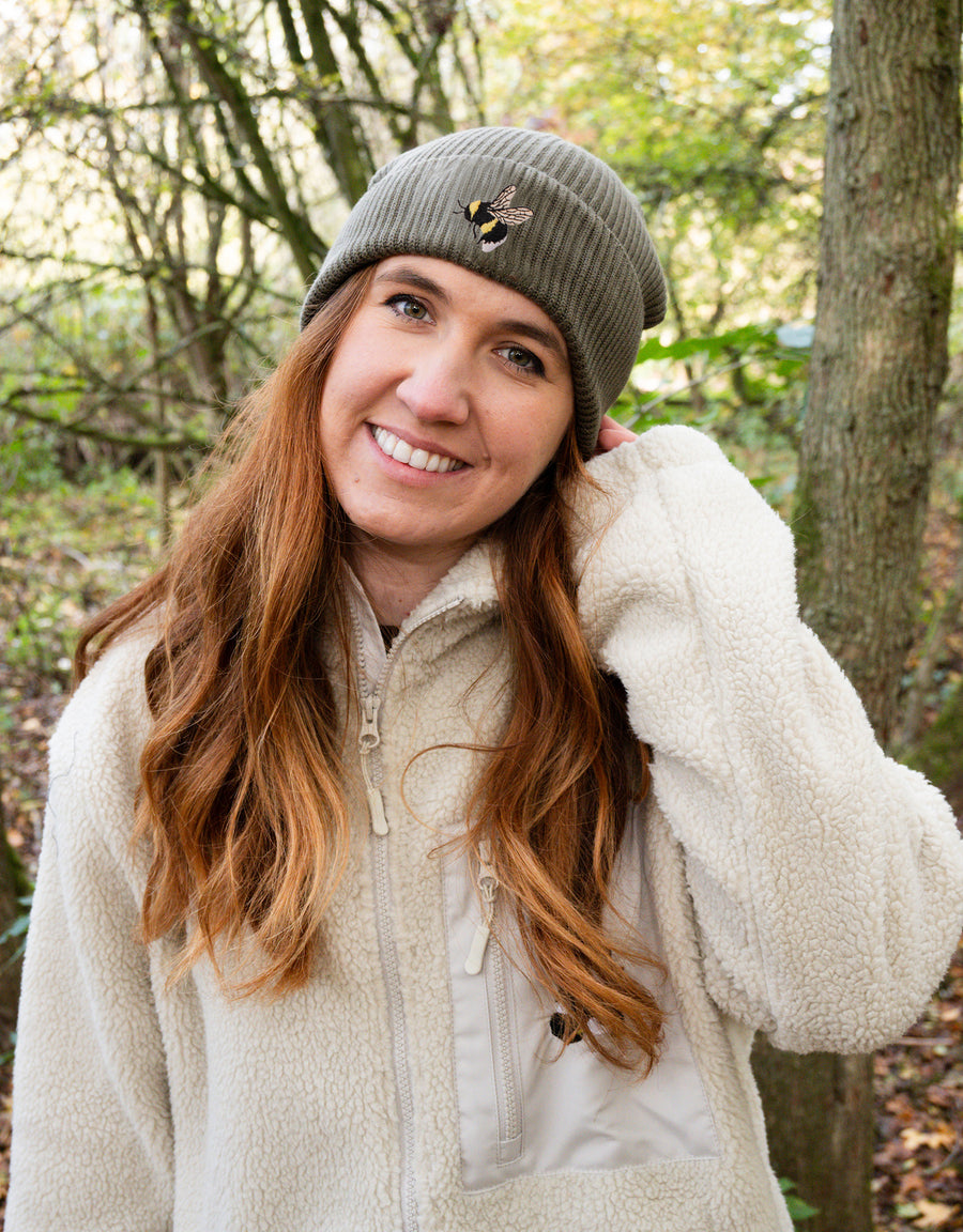 Bumblebee Embroidered Beanie