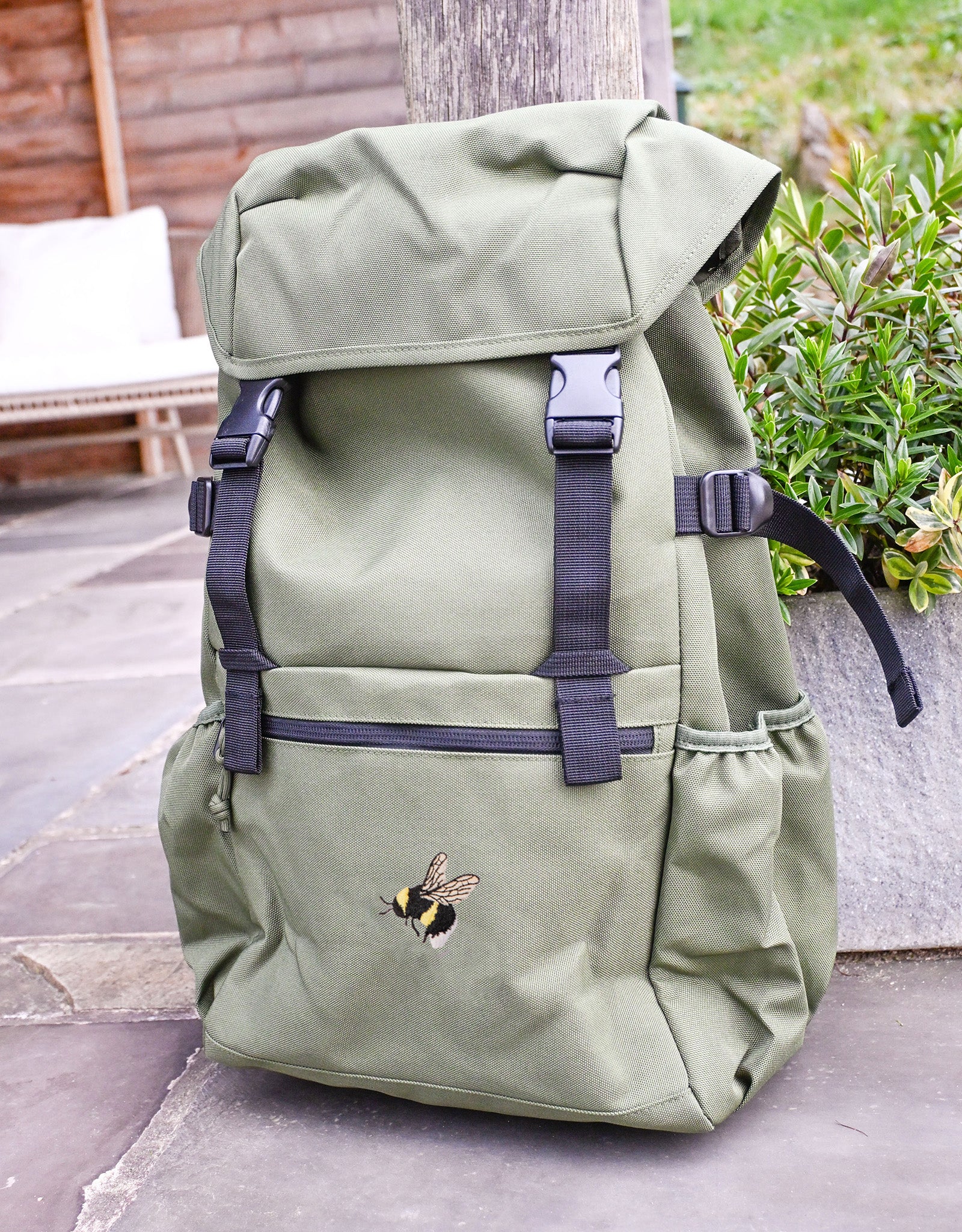 Bumblebee Embroidered Recycled Rucksack