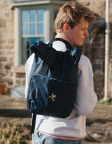 Bumblebee Embroidered Fold-Top Backpack