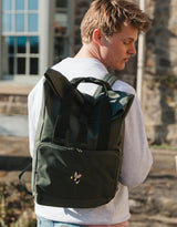 Bumblebee Embroidered Fold-Top Backpack