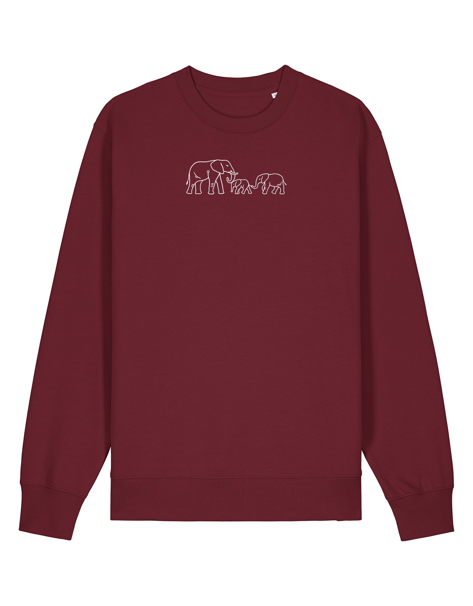 Family of Elephants Embroidered Unisex Sweatshirt