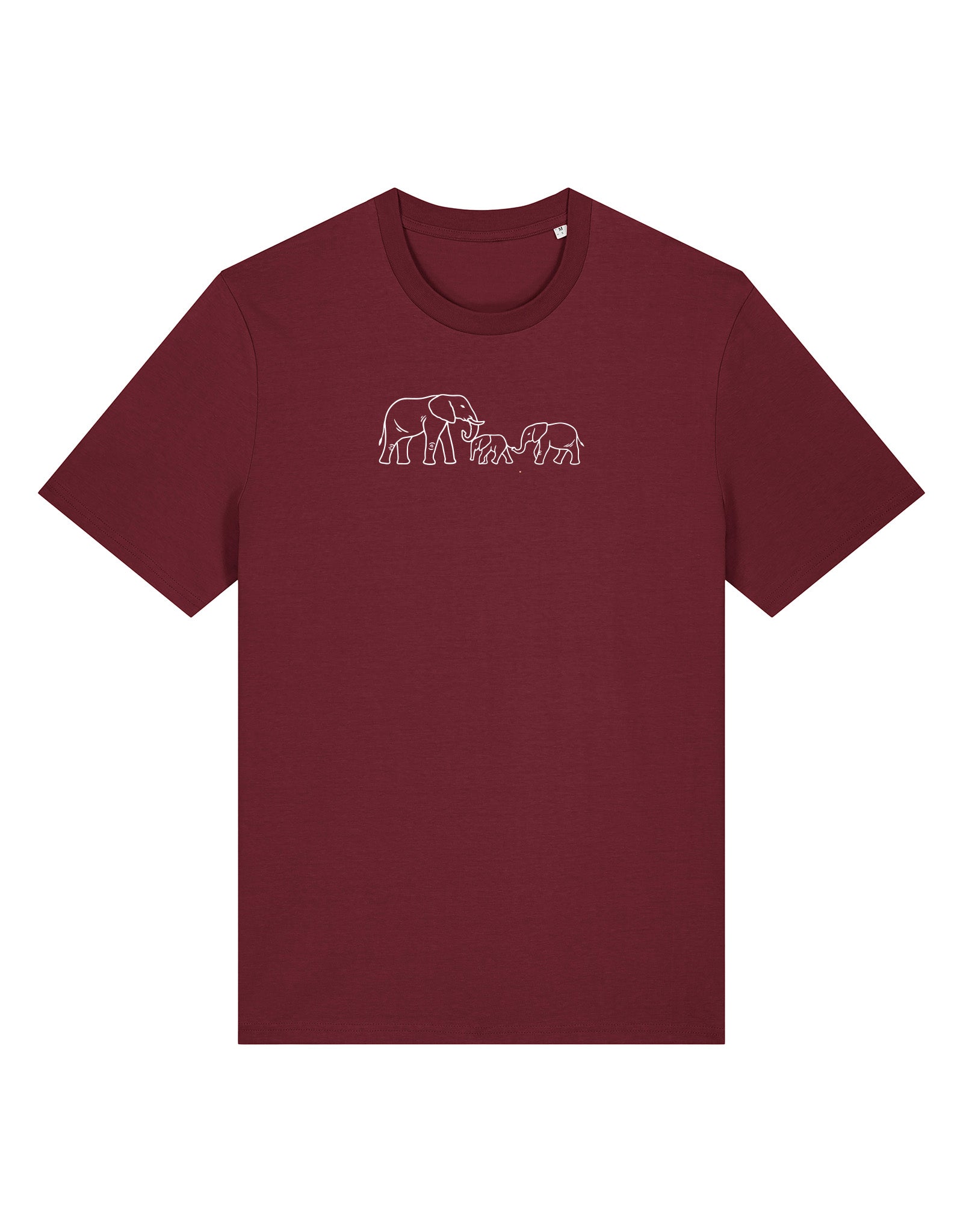 Family of Elephants Embroidered Unisex T-Shirt