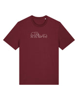 Family of Elephants Embroidered Unisex T-Shirt