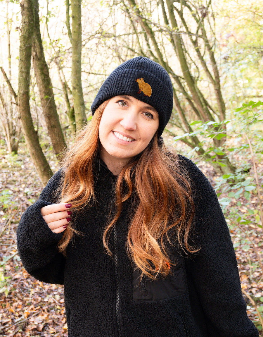 Capybara Embroidered Beanie