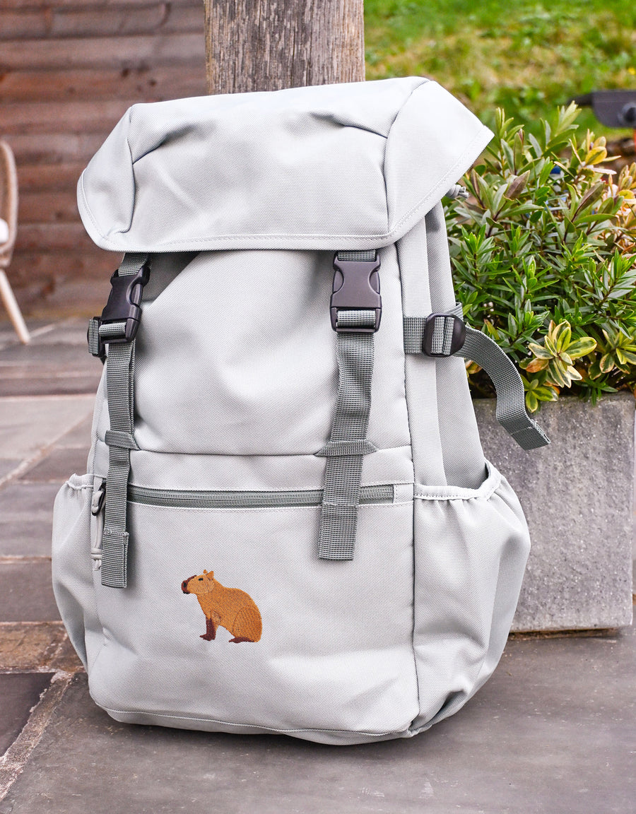 Capybara Embroidered Recycled Rucksack