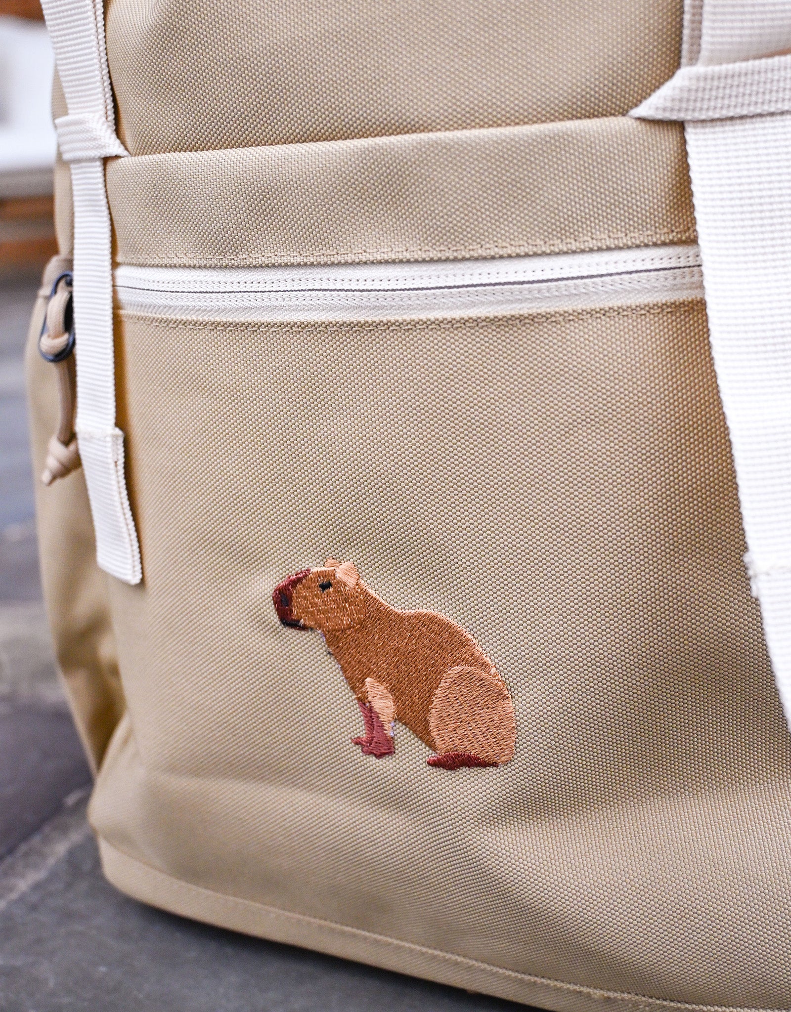 Capybara Embroidered Recycled Rucksack