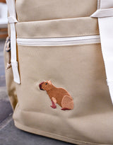 Capybara Embroidered Recycled Rucksack