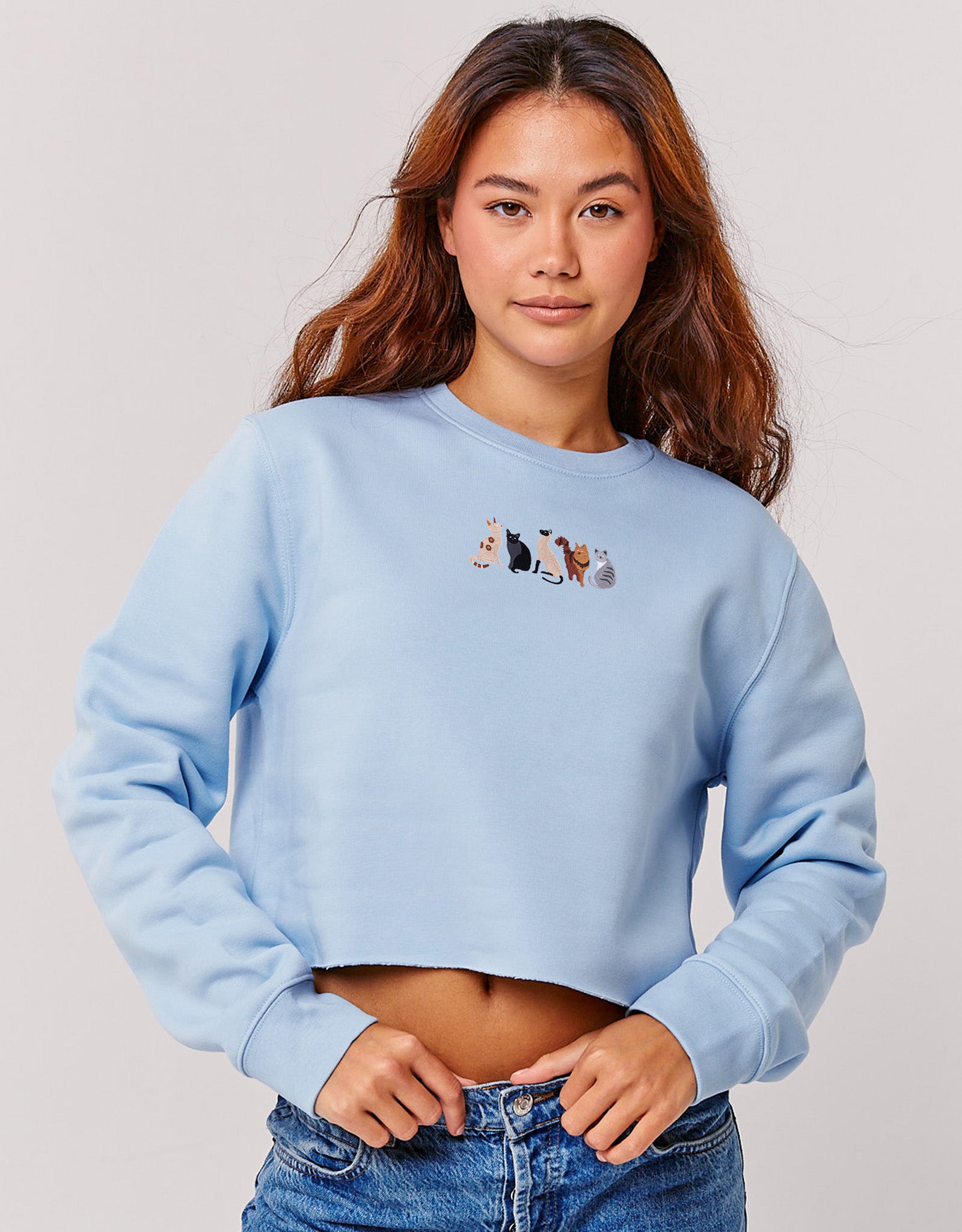 Cats Embroidered Unisex Sweatshirt