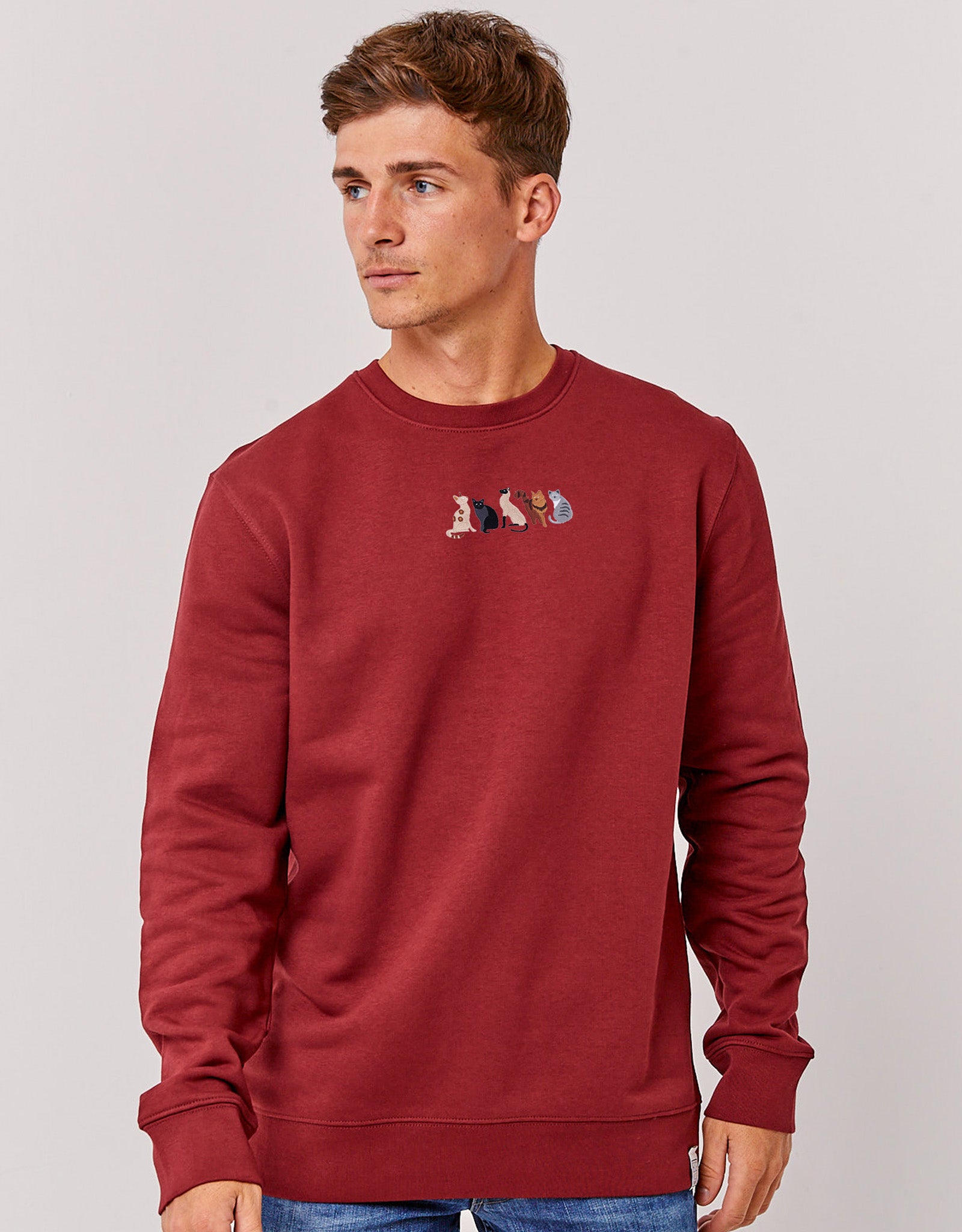 Cats Embroidered Unisex Sweatshirt