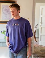 Cats Embroidered Unisex Oversized Tee