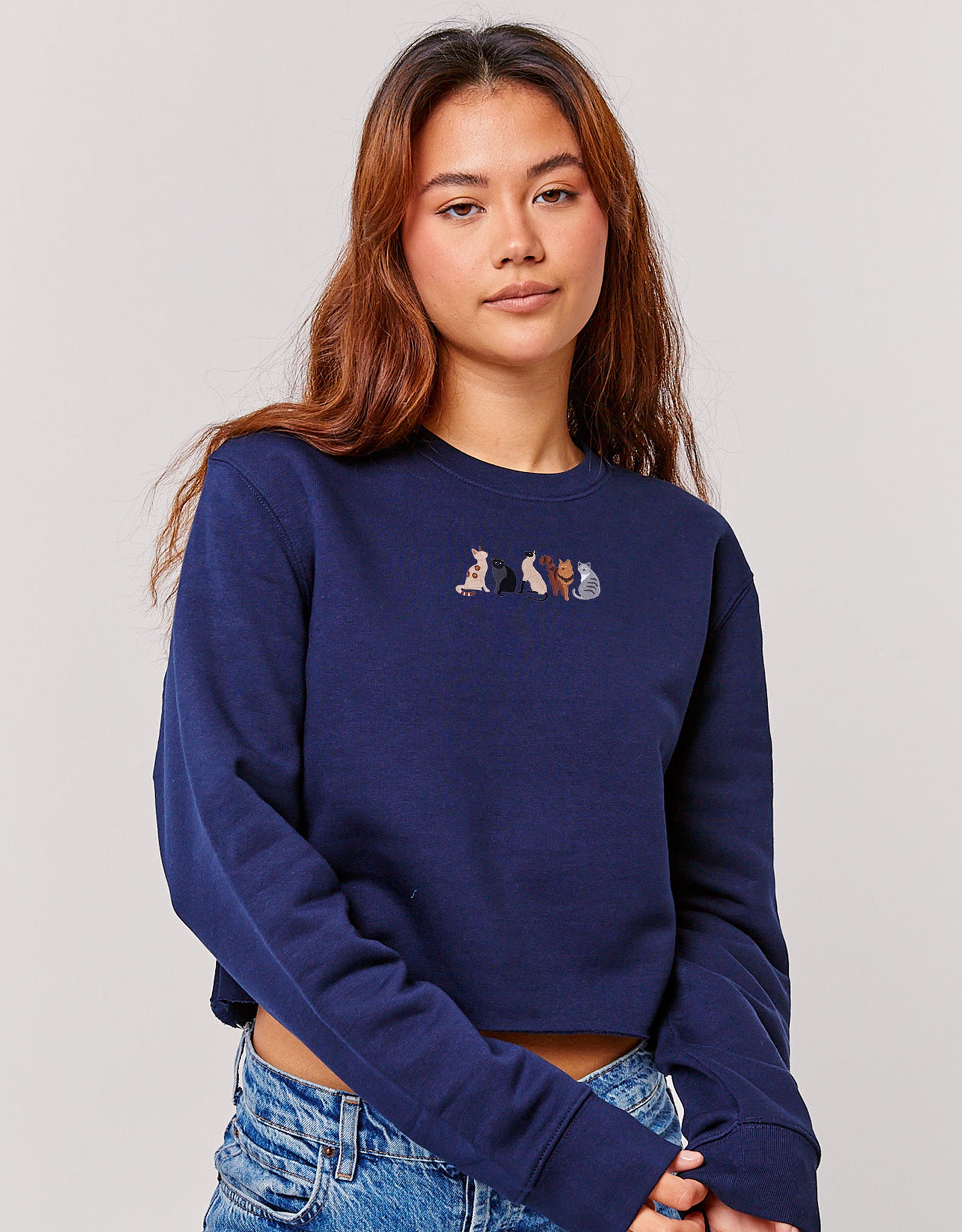 Cats Embroidered Unisex Sweatshirt