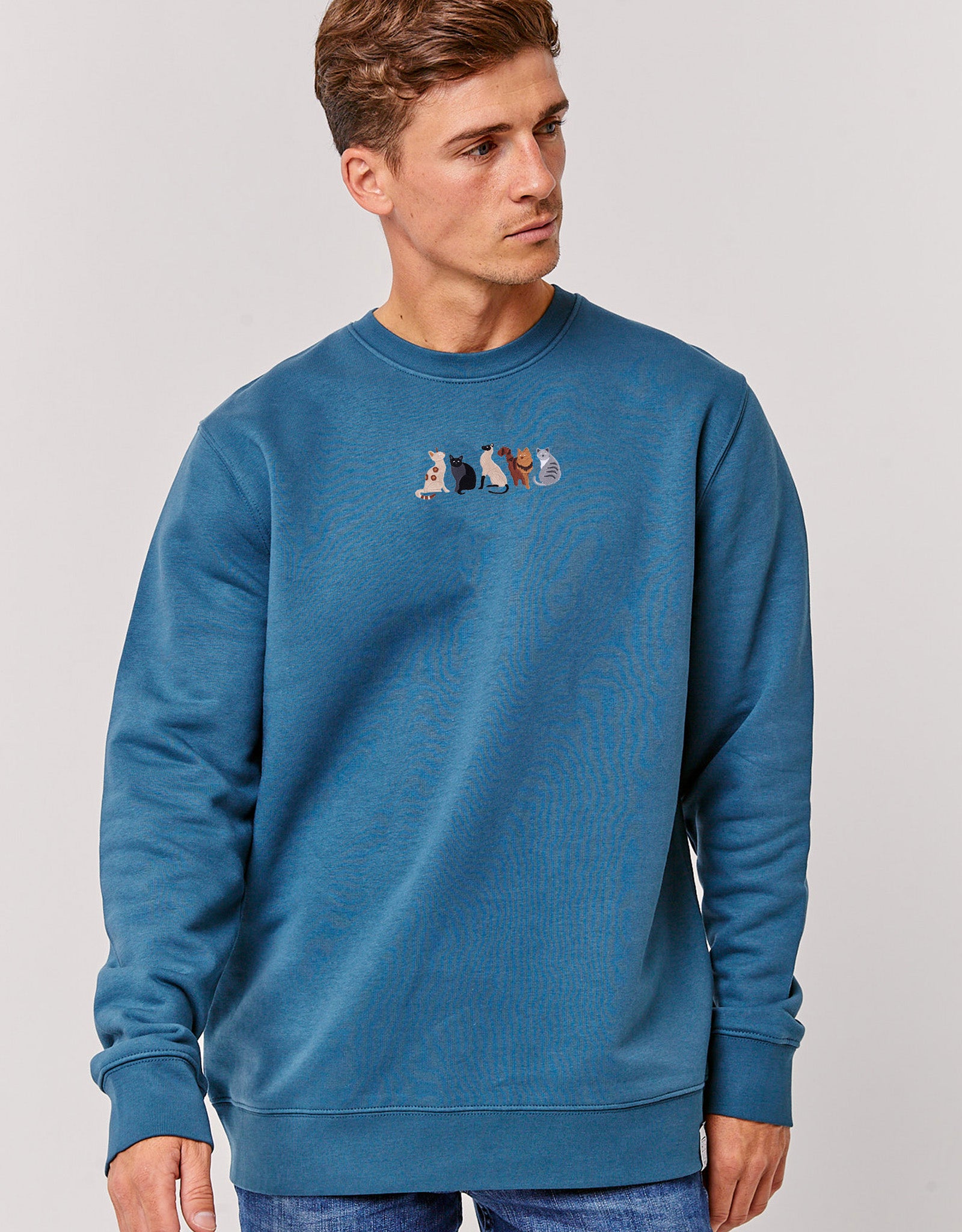 Cats Embroidered Unisex Sweatshirt