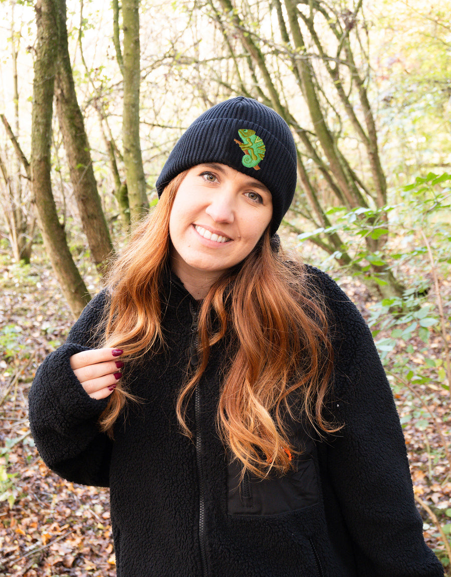 Chameleon Embroidered Beanie