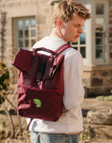 Chameleon Embroidered Fold-Top Backpack
