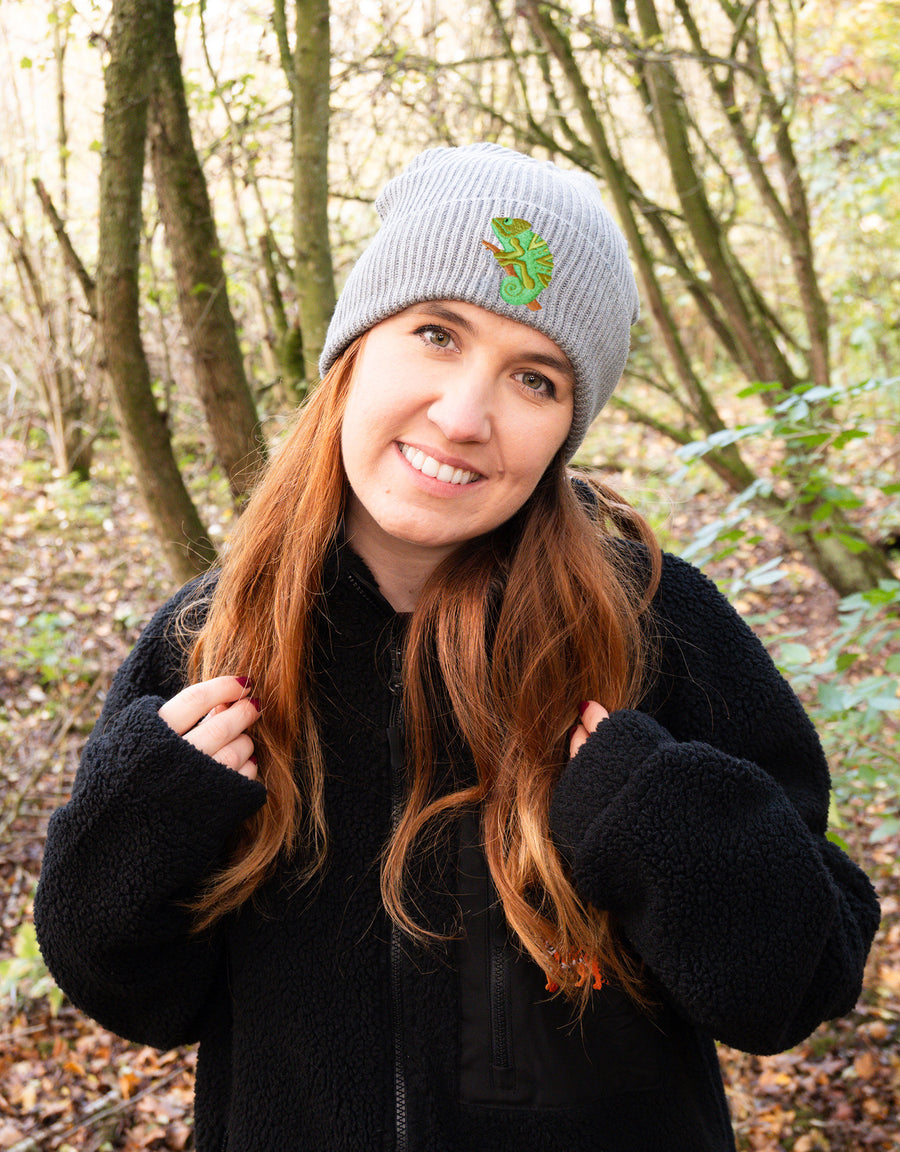 Chameleon Embroidered Beanie