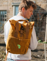 Chameleon Embroidered Fold-Top Backpack
