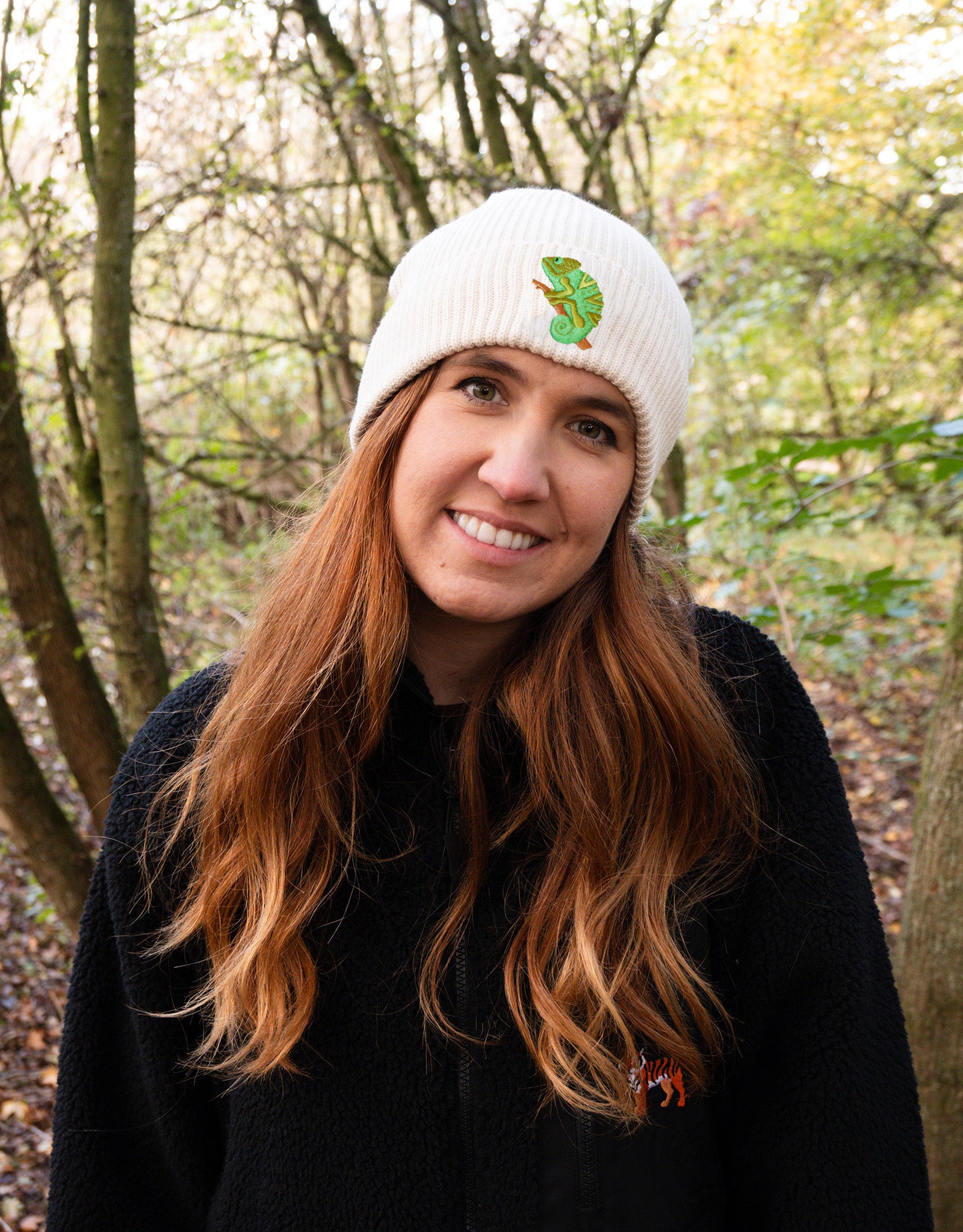 Chameleon Embroidered Beanie