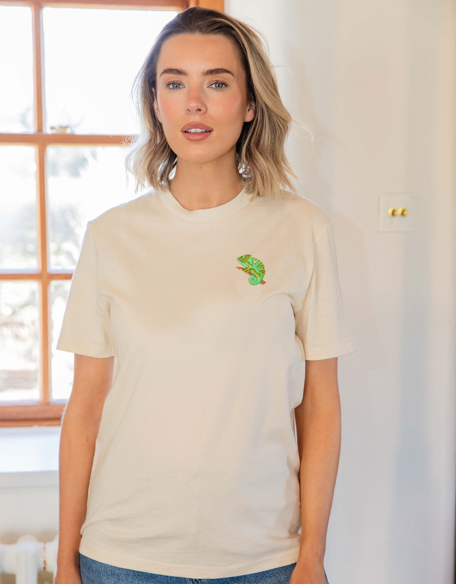Chameleon Embroidered Unisex T-Shirt