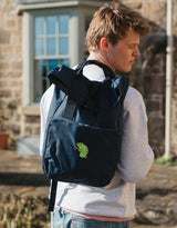 Chameleon Embroidered Fold-Top Backpack