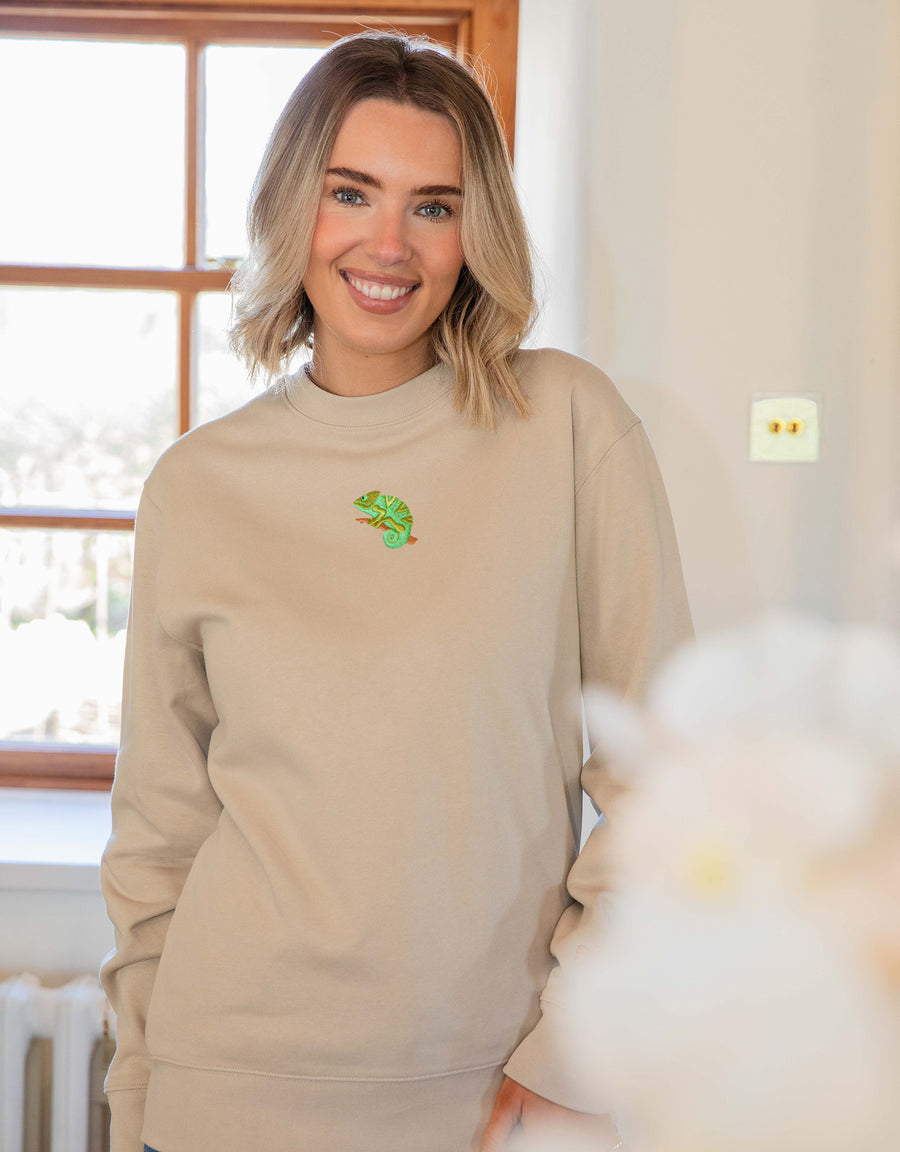 Chameleon Embroidered Unisex Sweatshirt
