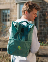 Chameleon Embroidered Fold-Top Backpack