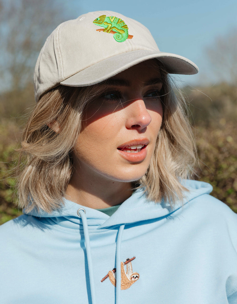 Chameleon Embroidered Vintage Cap