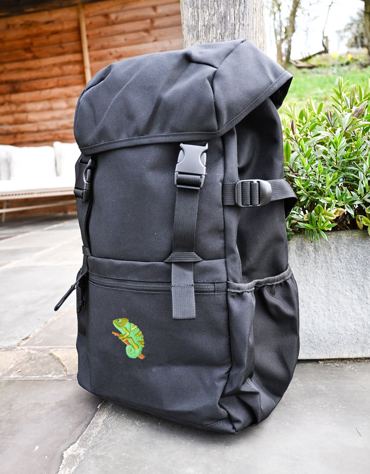 Chameleon Embroidered Recycled Rucksack