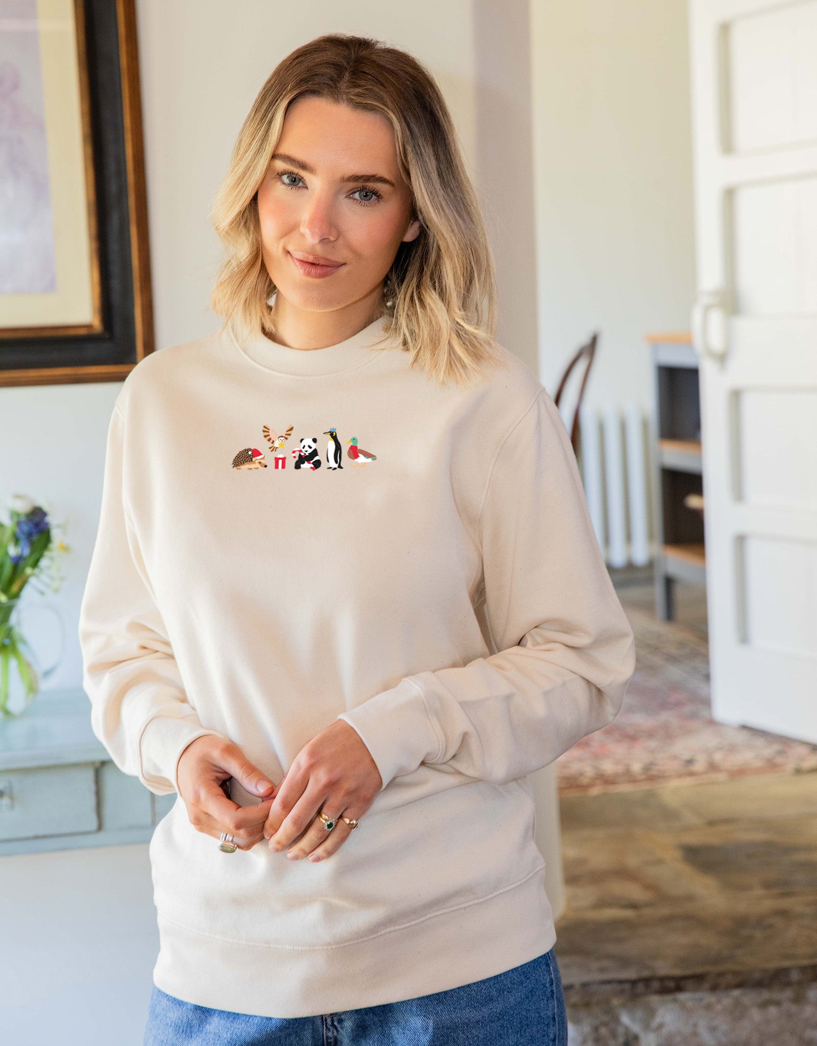 Christmas Embroidered Unisex Sweatshirt
