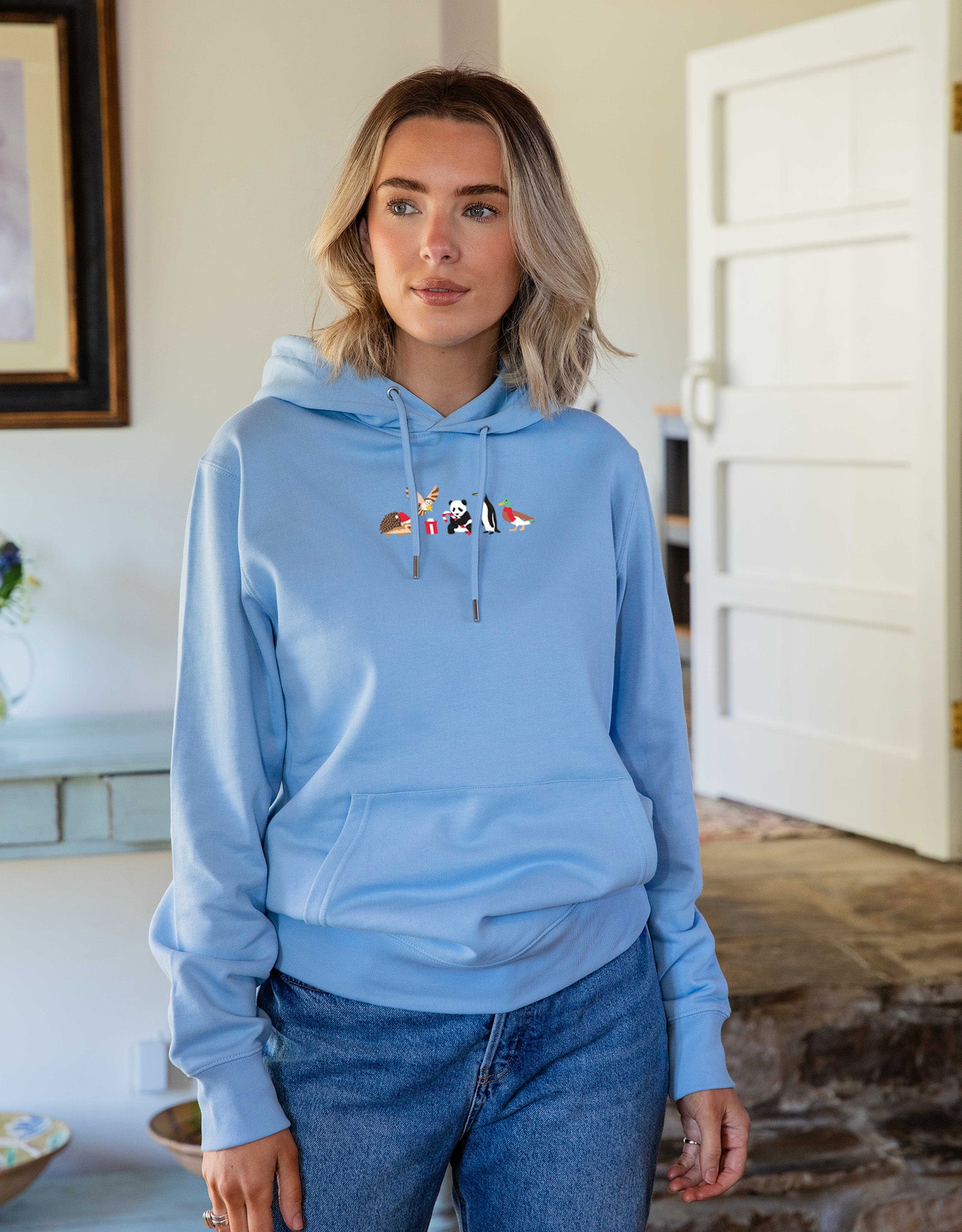 Christmas Embroidered Unisex Hoodie