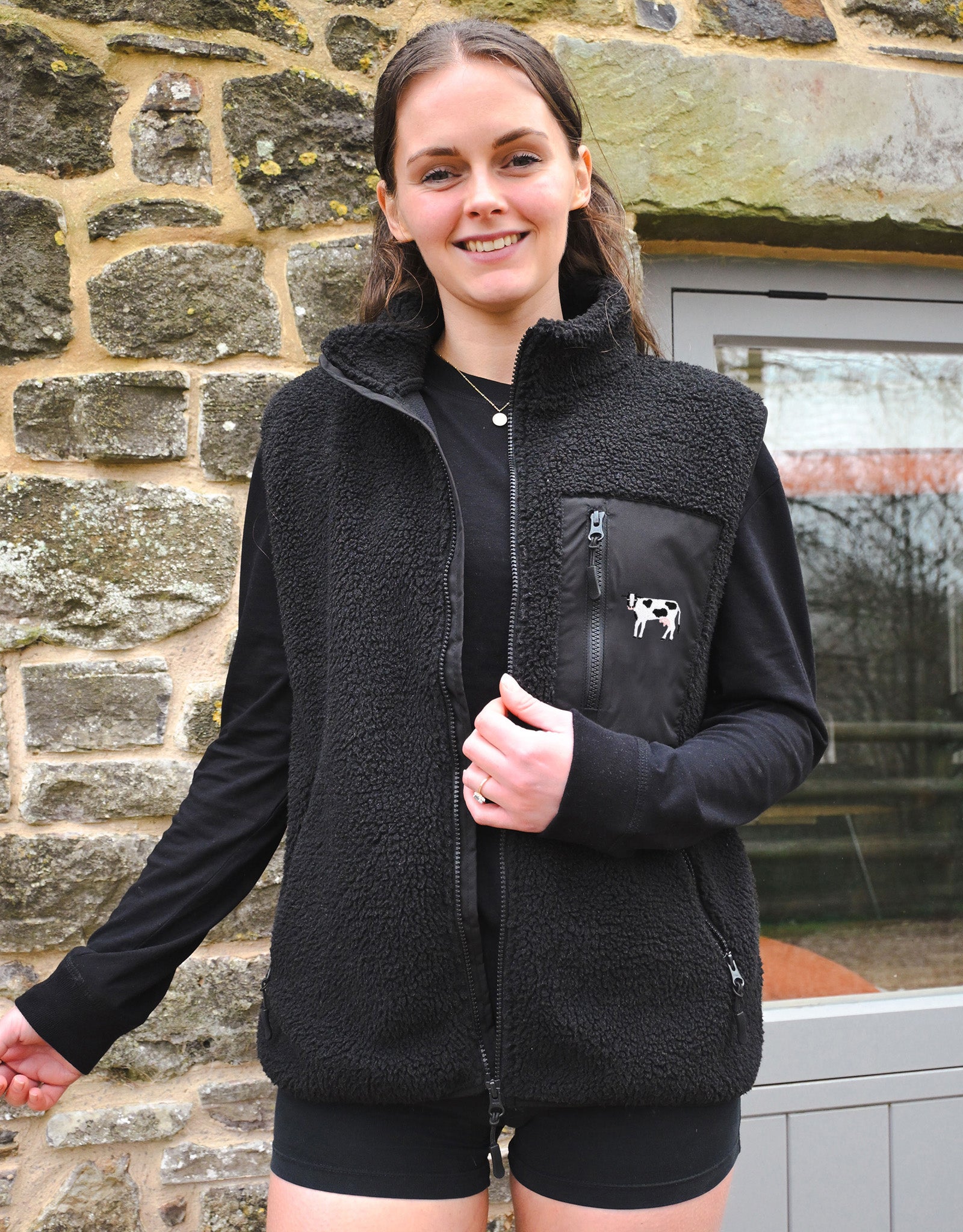 Cow Recycled Polyester Fleece Gilet