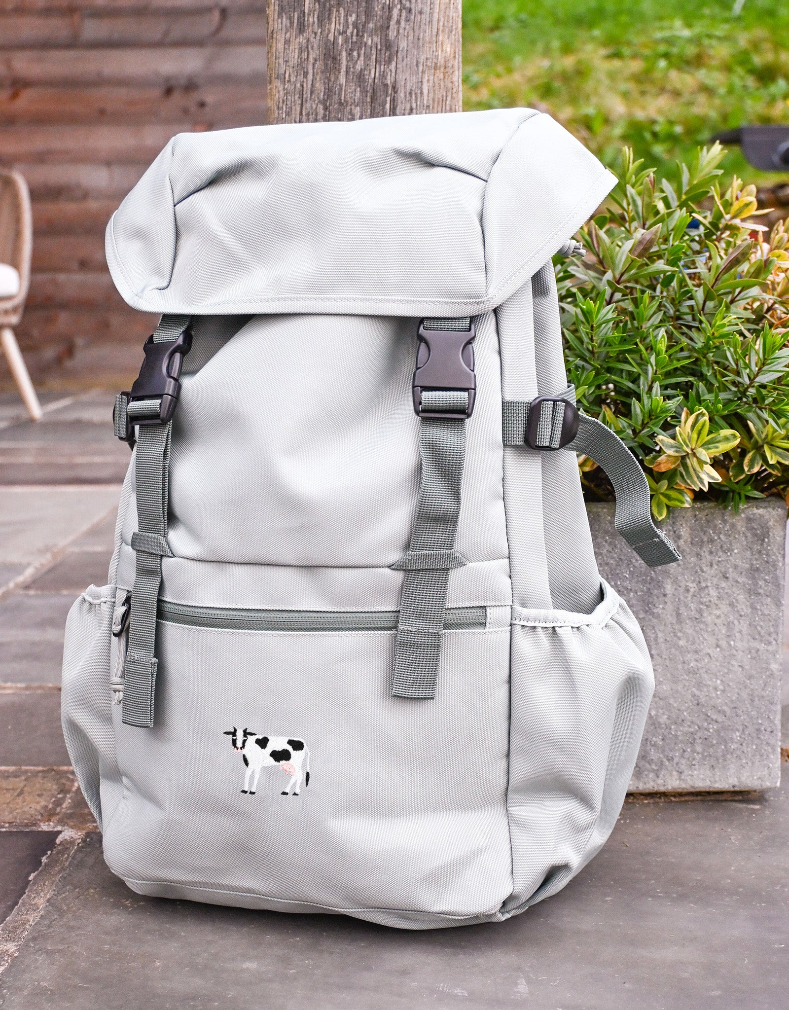 Cow Embroidered Recycled Rucksack