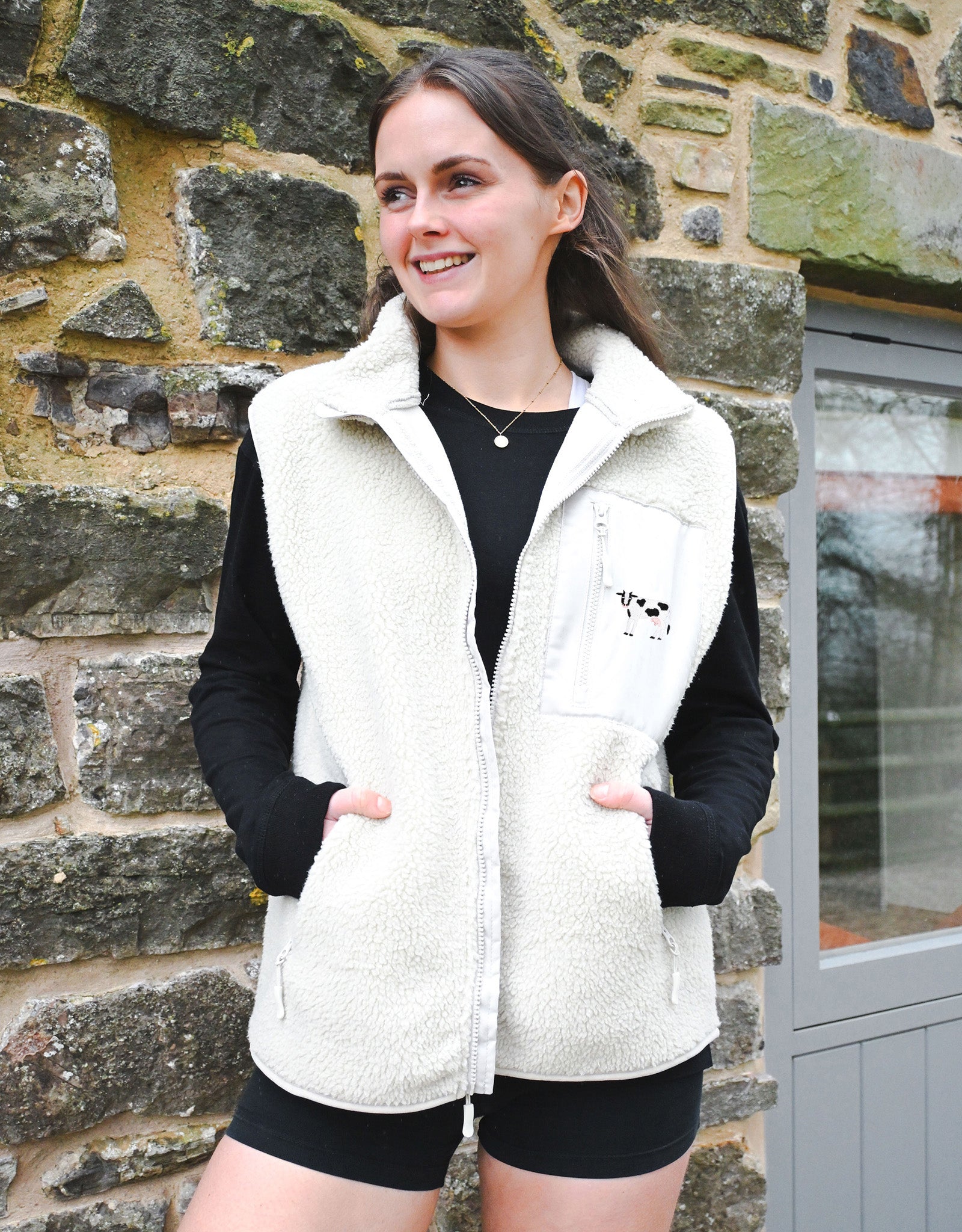 Cow Recycled Polyester Fleece Gilet