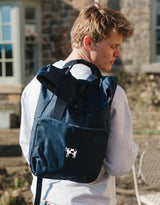 Cow Embroidered Fold-Top Backpack