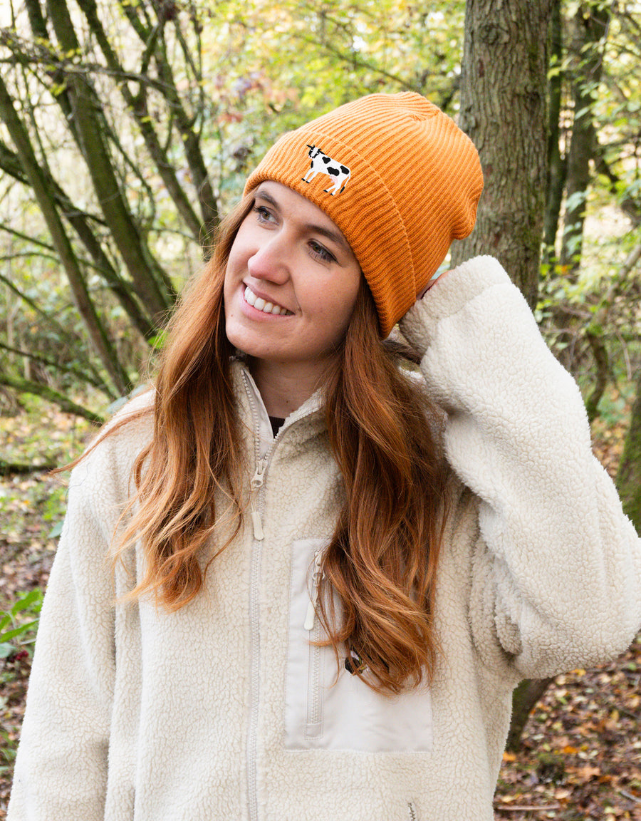 Cow Embroidered Beanie