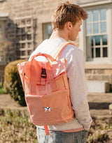 Cow Embroidered Fold-Top Backpack