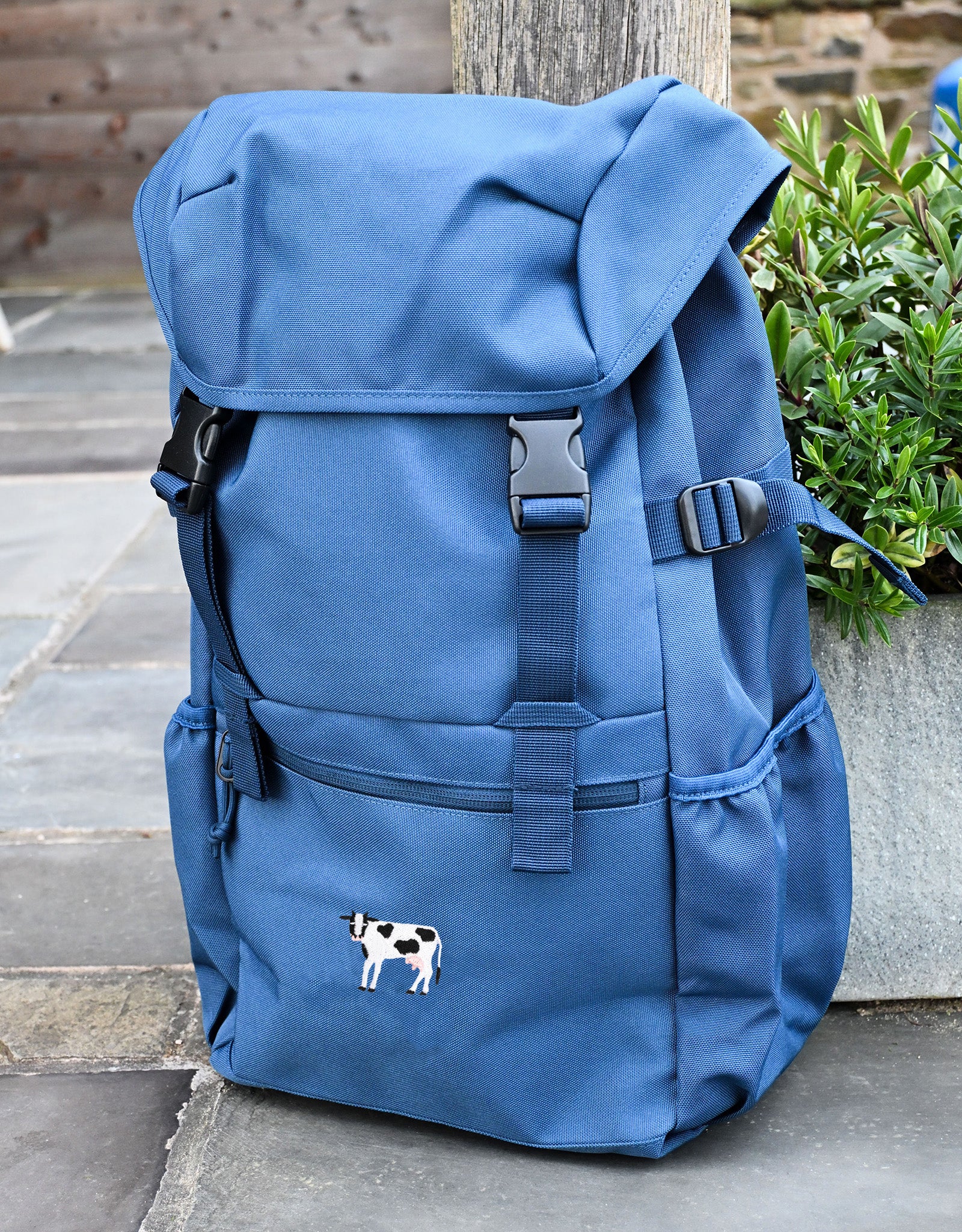 Cow Embroidered Recycled Rucksack