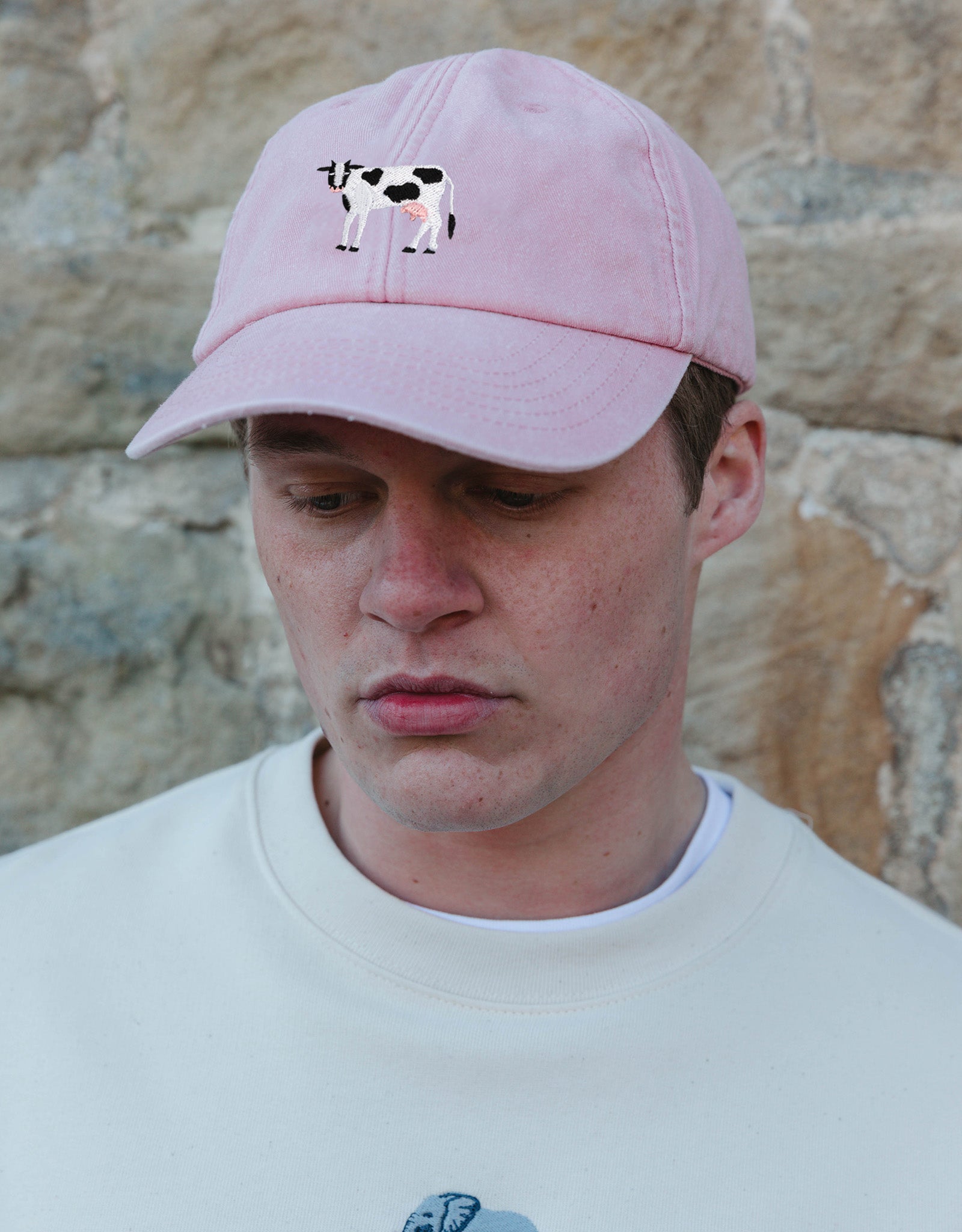 Cow Embroidered Vintage Cap