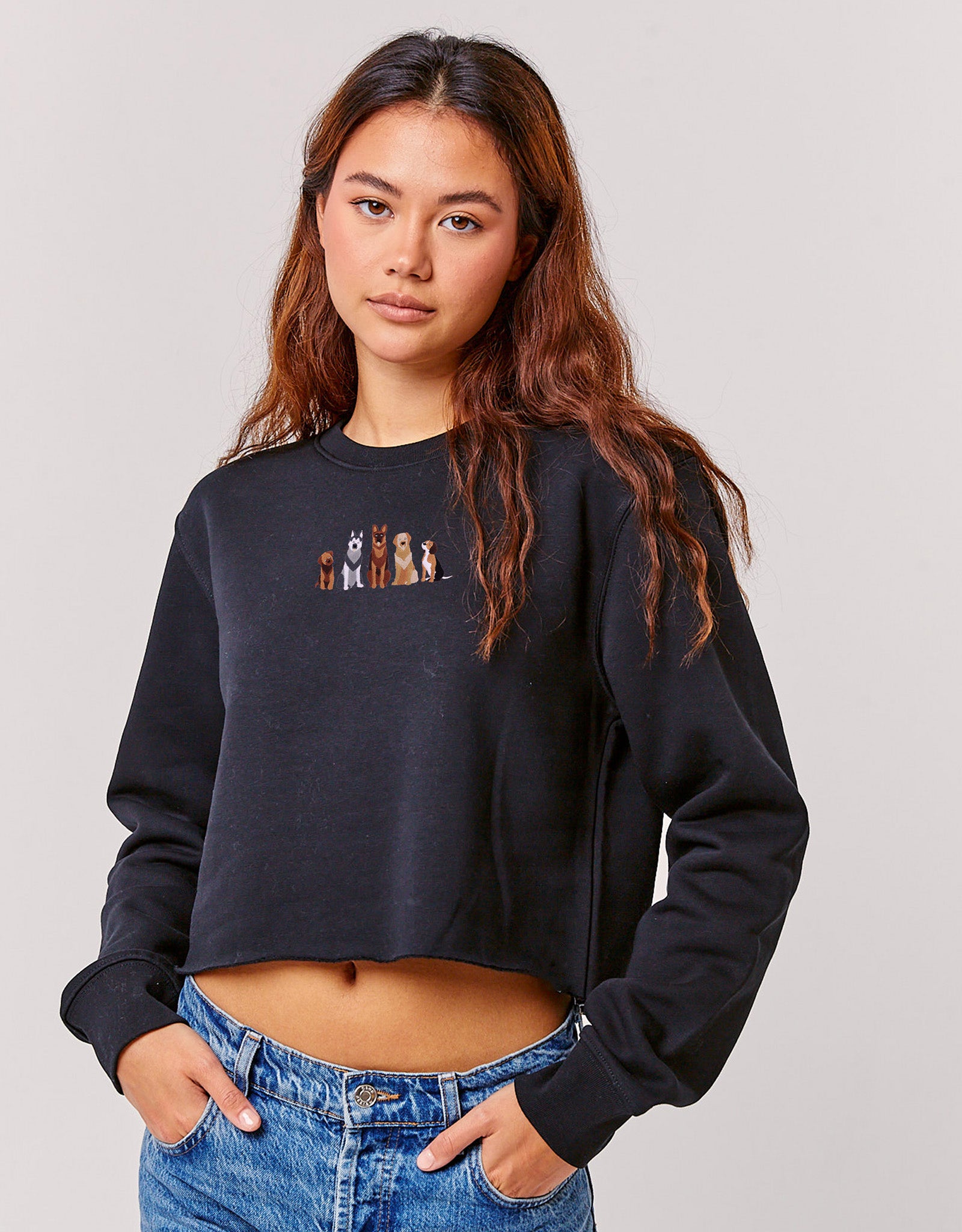 Dogs Embroidered Unisex Sweatshirt