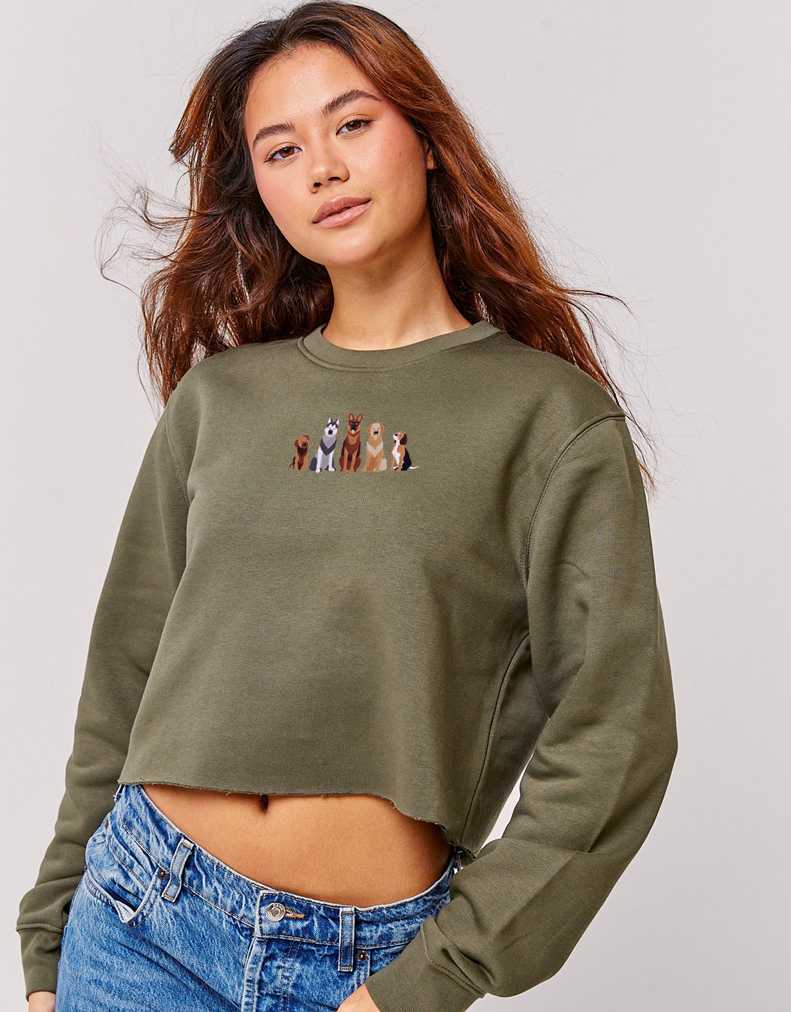 Dogs Embroidered Unisex Sweatshirt