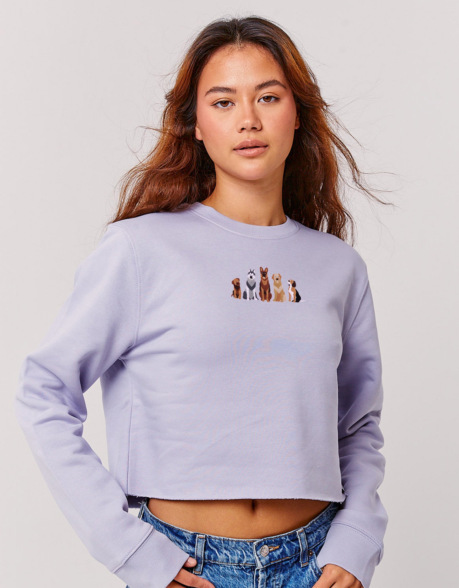 Dogs Embroidered Unisex Sweatshirt