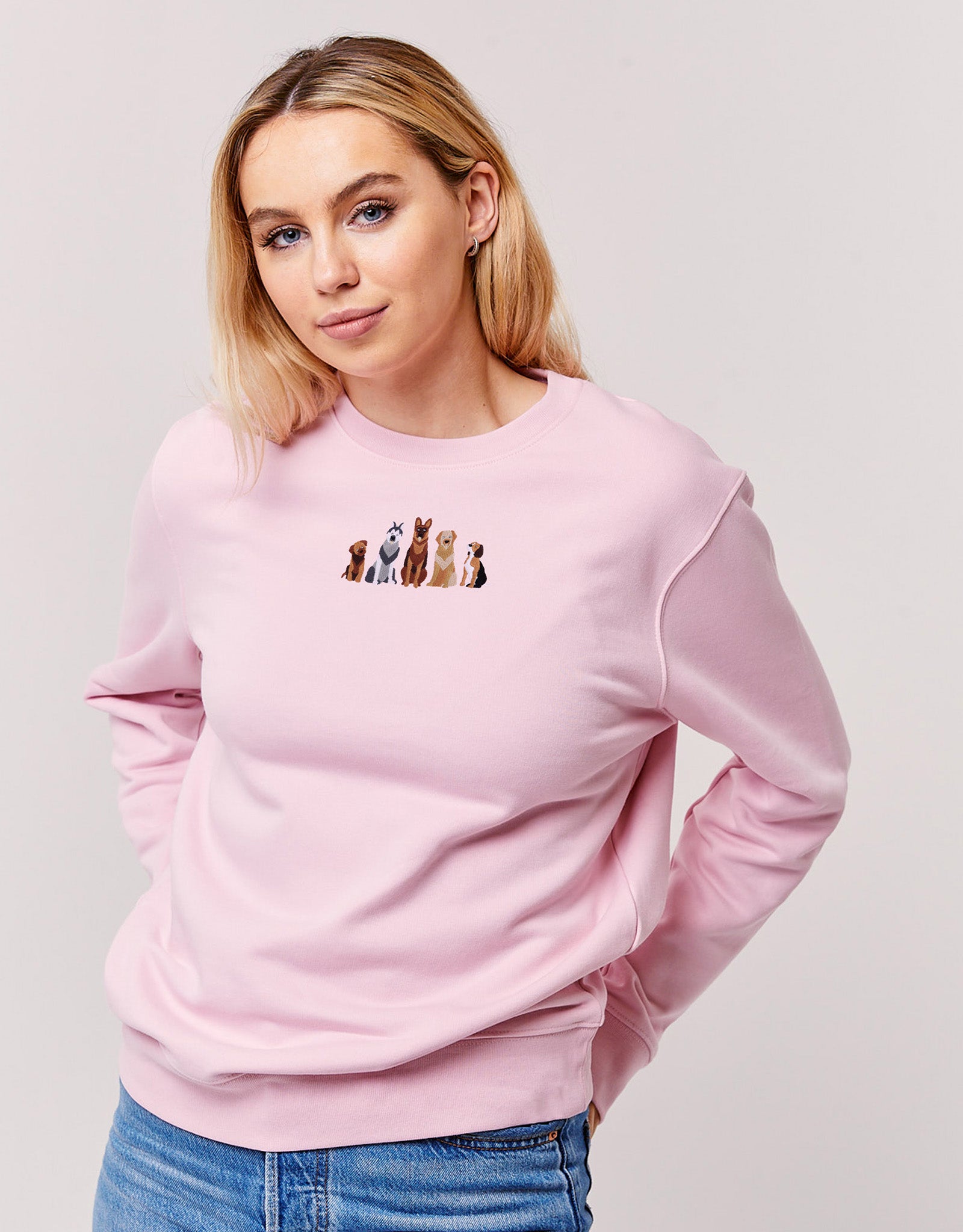 Dogs Embroidered Unisex Sweatshirt