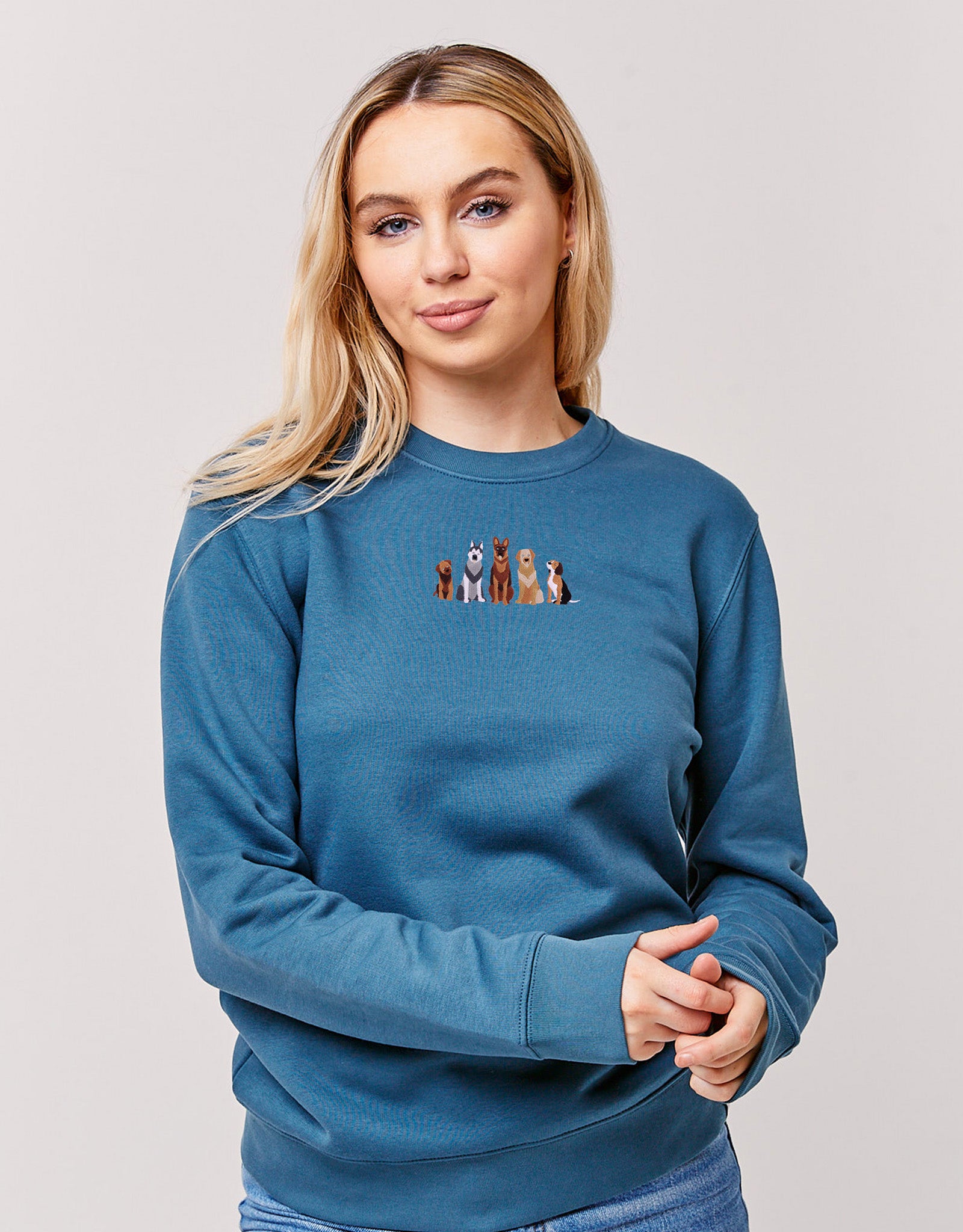 Dogs Embroidered Unisex Sweatshirt