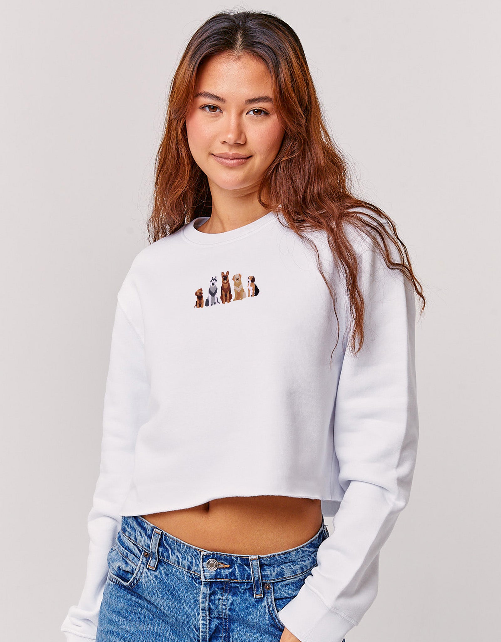 Dogs Embroidered Unisex Sweatshirt