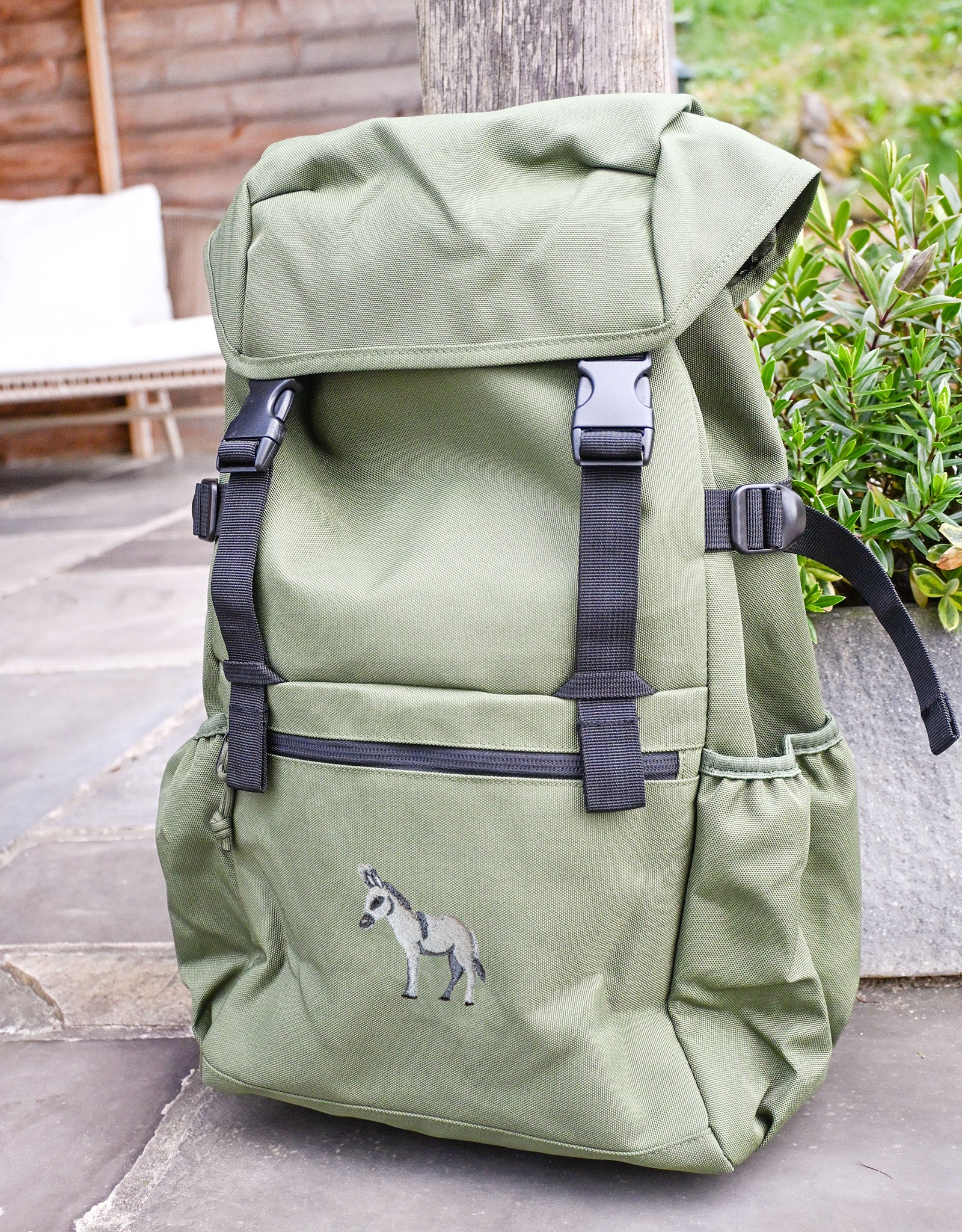 Donkey Embroidered Recycled Rucksack