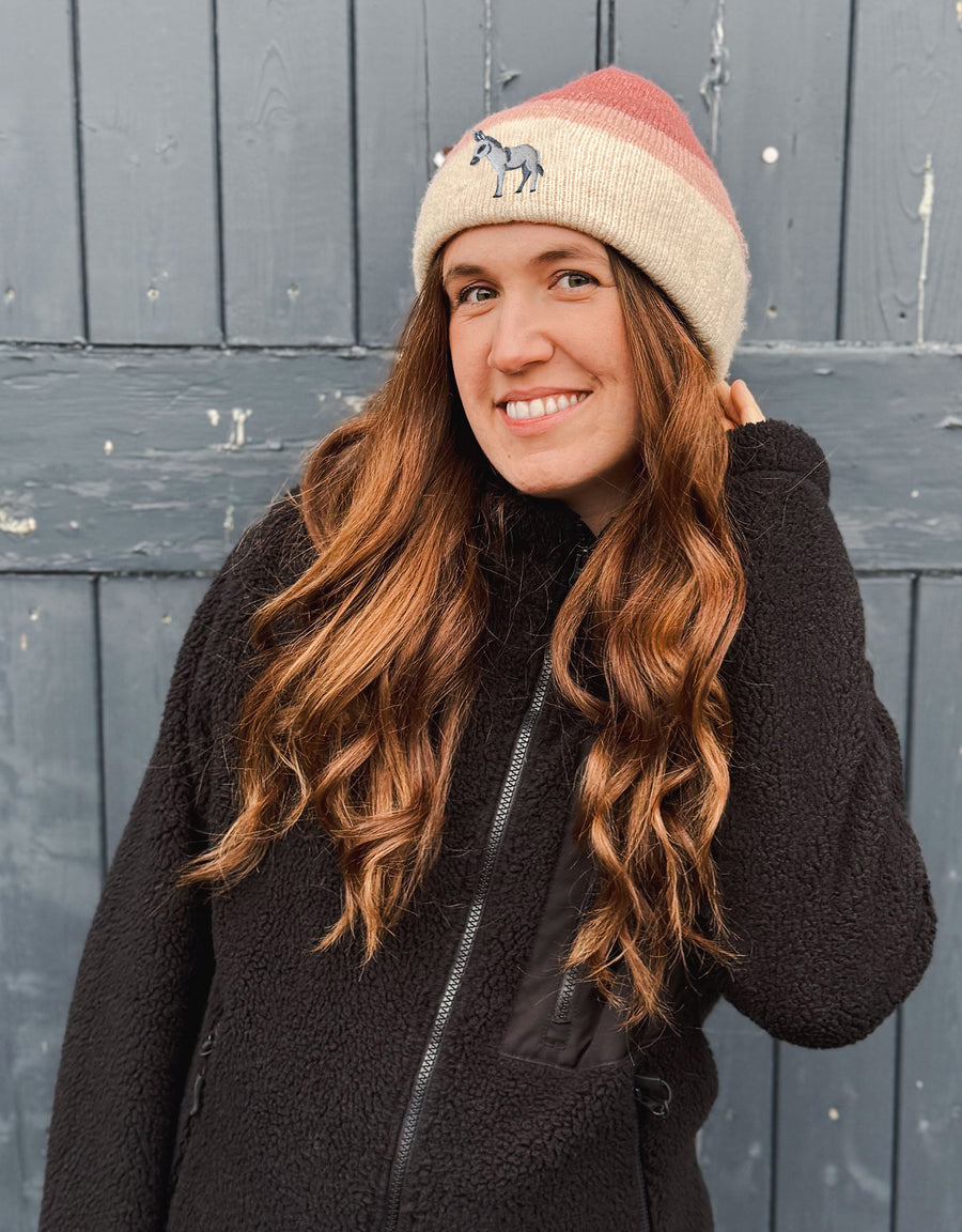 Donkey Embroidered Tonal Beanie