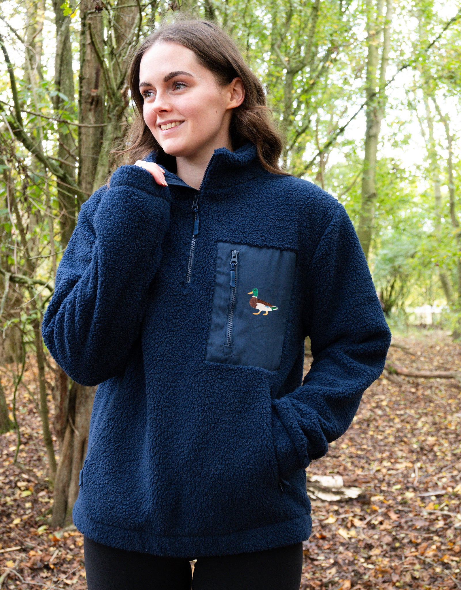 Duck 1/4 Zip Recycled Polyester Fleece